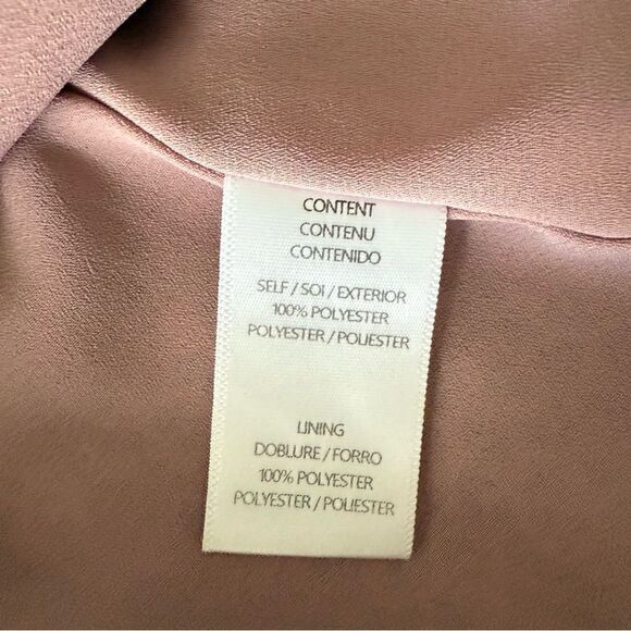 WAYF Blush Pink Micro Animal Print Long Sleeve Wrap Dress Size M - Picture 5 of 7